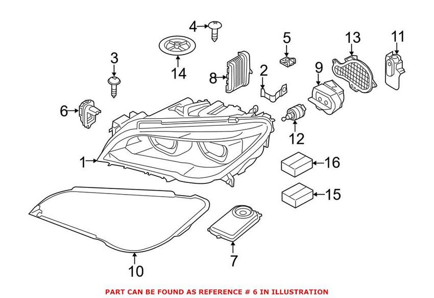 BMW High Intensity Discharge Headlight Control Module - Front Driver Left 63117339023